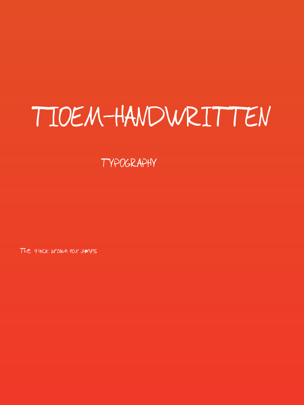 Tioem-Handwritten Poster