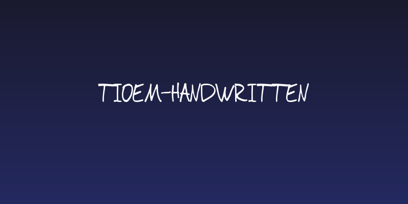 Tioem-Handwritten Social Header