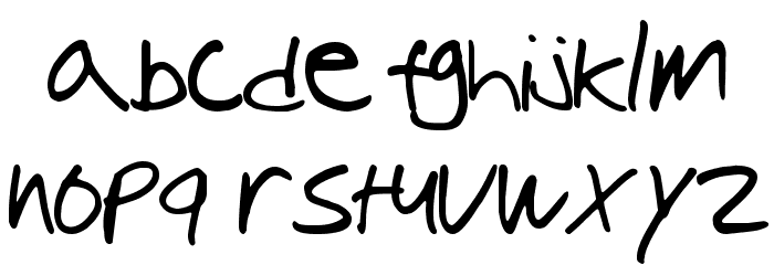 Tioem-Handwritten Font LOWERCASE