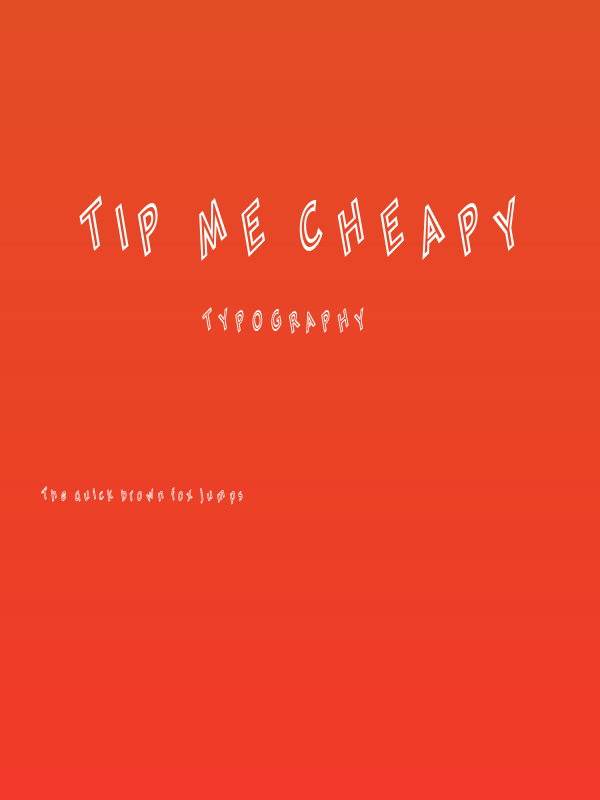Tip Me Cheapy Poster
