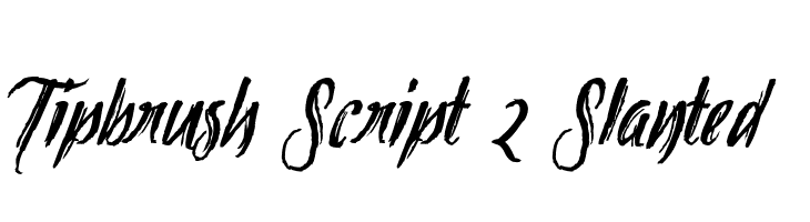 Tipbrush Script 2 Slanted Font