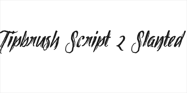 Tipbrush Script 2 Slanted Logo