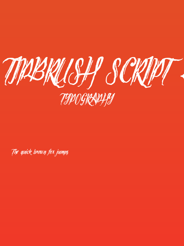 Tipbrush Script 2 Slanted Poster
