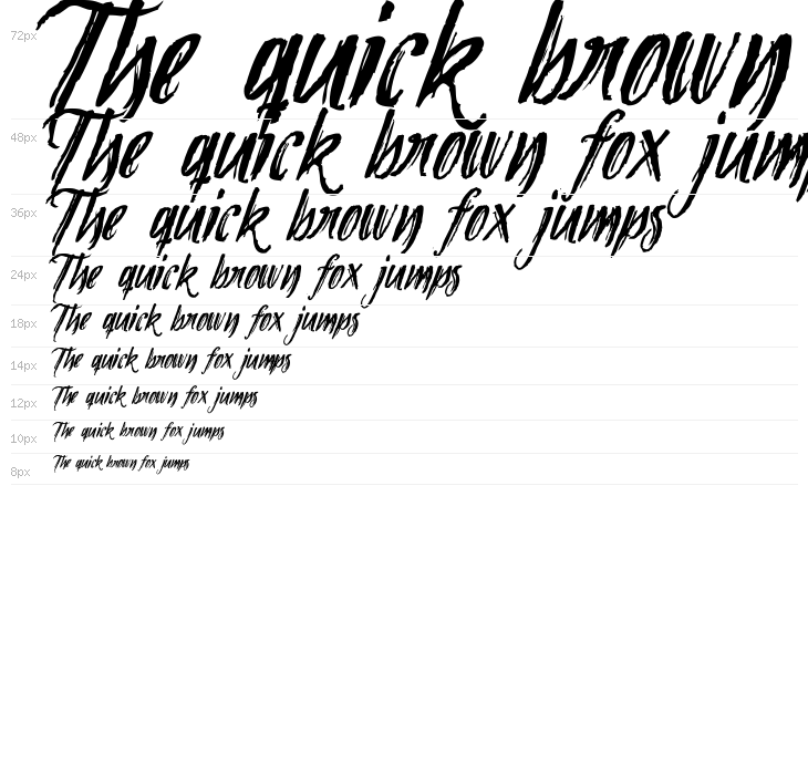 Tipbrush Script 2 Slanted Waterfall
