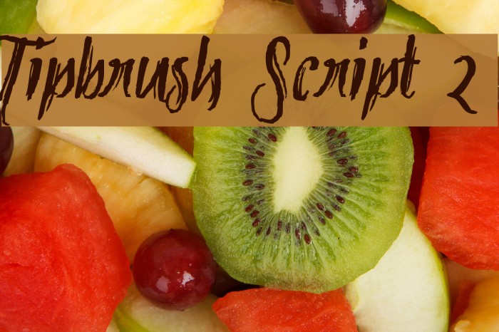 Tipbrush Script 2 Font examples