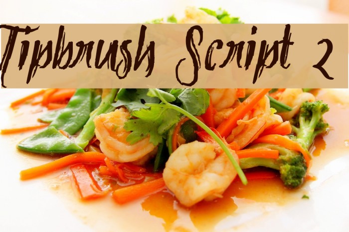 Tipbrush Script 2 Font examples