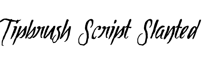 Tipbrush Script Slanted  नि: शुल्क फ़ॉन्ट्स डाउनलोड
