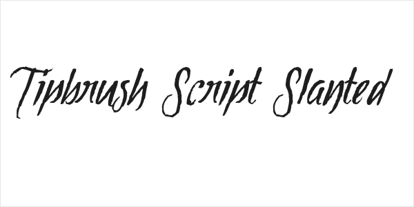 Tipbrush Script Slanted Logo