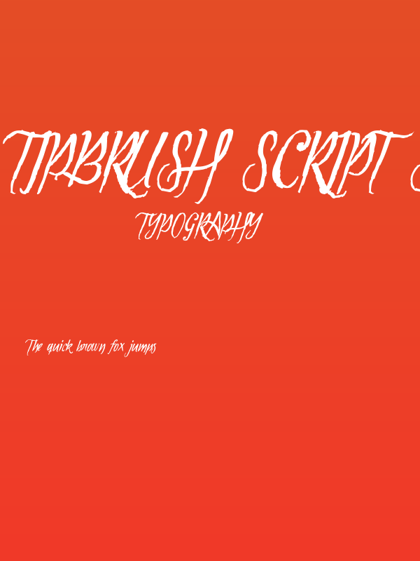 Tipbrush Script Slanted Poster