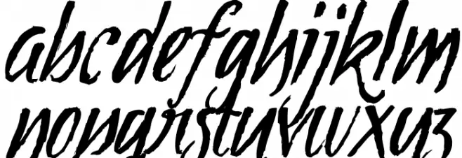 Tipbrush Script Slanted Fonte MINÚSCULAS