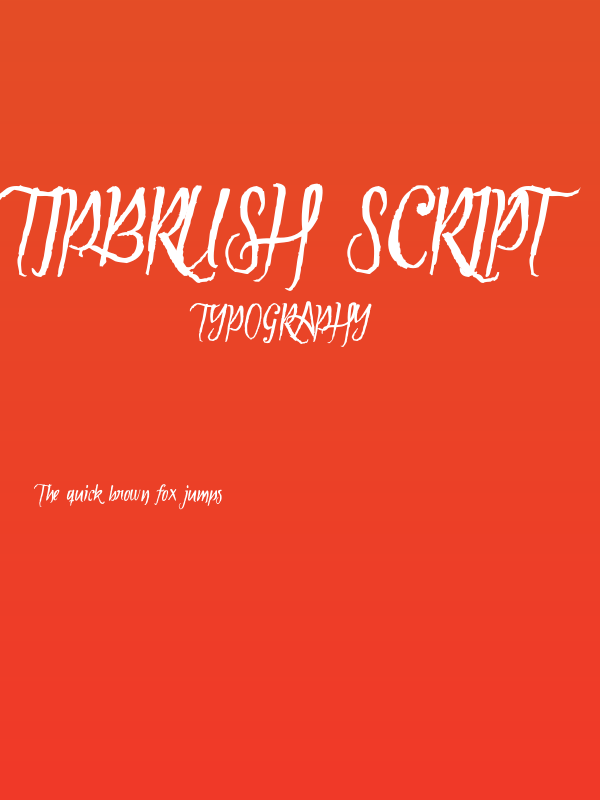 Tipbrush Script Poster