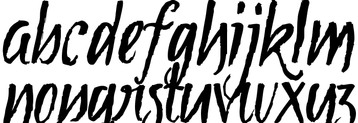 Tipbrush Script Font LOWERCASE