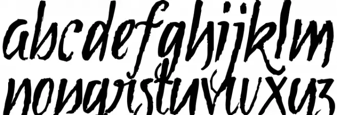 Tipbrush Script 字体 小写