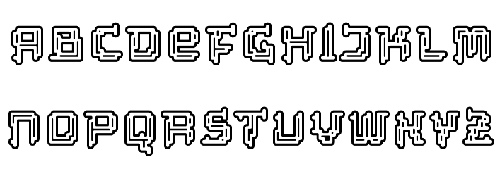 Tipi Electric Display Font LOWERCASE