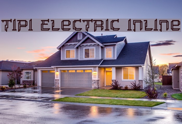 Tipi Electric Inline Font examples