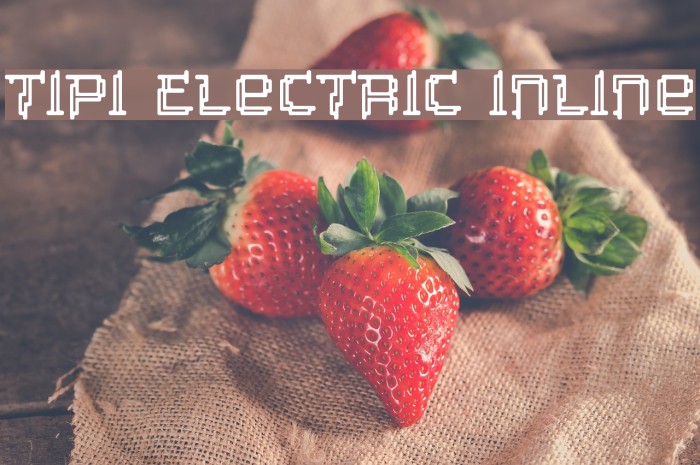 Tipi Electric Inline Font examples