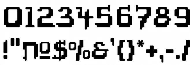 Tipi Electric Font OTHER CHARS