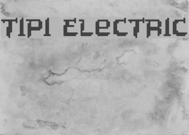 Tipi Electric Font examples
