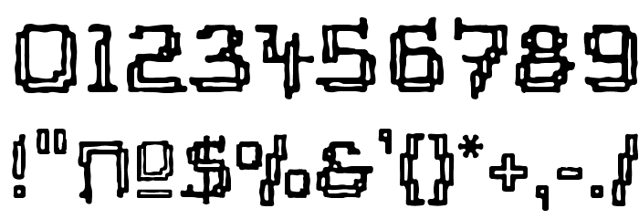 Tipi Organic Inline Font OTHER CHARS