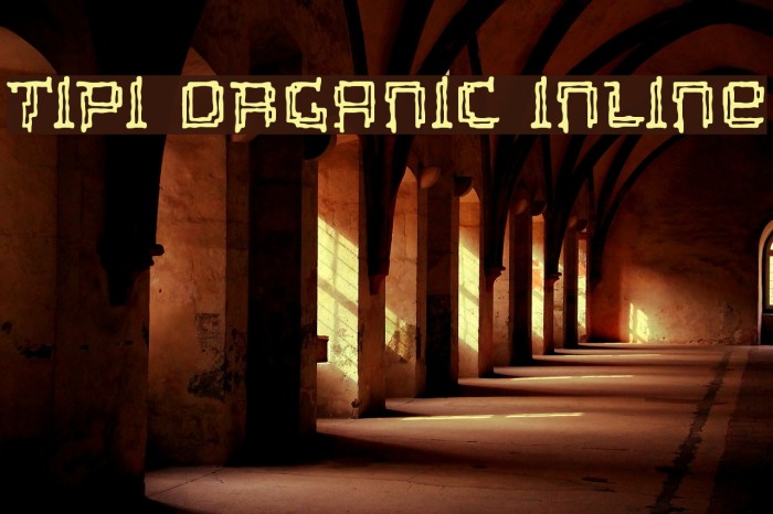 Tipi Organic Inline Font examples