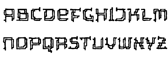 Tipi Organic Inline Font LOWERCASE