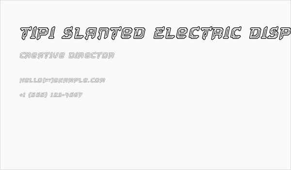 Tipi Slanted Electric Display Business Card