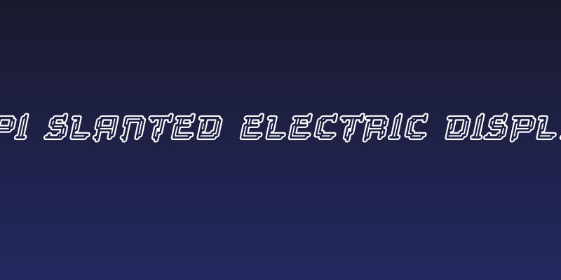 Tipi Slanted Electric Display Social Header