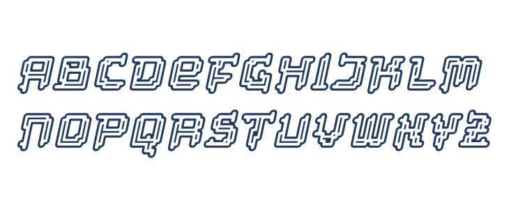 Tipi Slanted Electric Display Lowercase