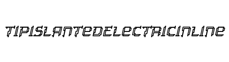 Tipi Slanted Electric Inline  font caratteri gratis