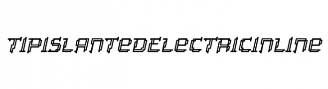 Tipi Slanted Electric Inline  Frei Schriftart Herunterladen
