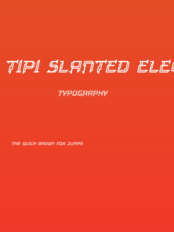 Tipi Slanted Electric Inline Poster