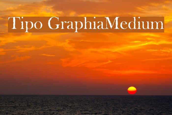 Tipo GraphiaMedium Font examples