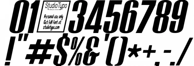 Tipo PRESS Italic Font OTHER CHARS