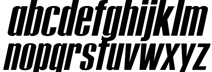 Tipo PRESS Italic Font LOWERCASE