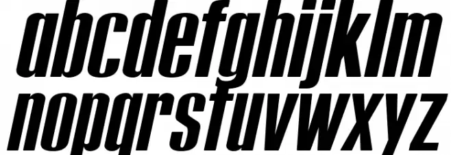 Tipo PRESS Italic फ़ॉन्ट लोअरकेस