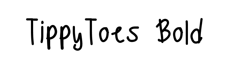 TippyToes Bold  Fuentes Gratis Descargar