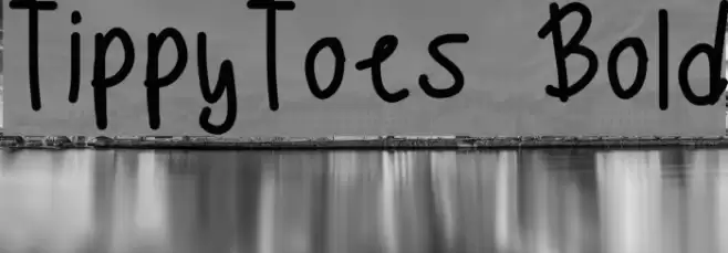 TippyToes Bold フォント examples