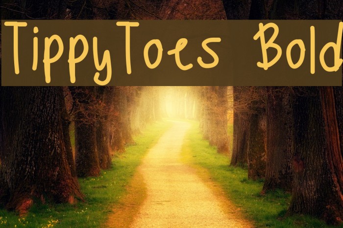 TippyToes Bold フォント examples