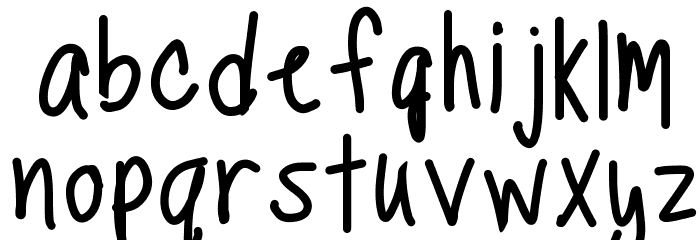 TippyToes Bold フォント 小文字