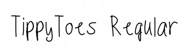 TippyToes Regular  Descarca Fonturi Gratis