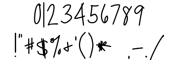 TippyToes Regular Font OTHER CHARS