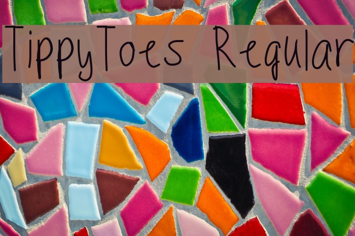 TippyToes Regular Font examples