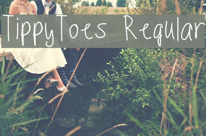 TippyToes Regular Font examples