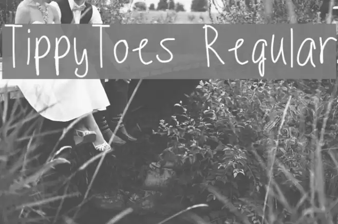 TippyToes Regular Fonte examples