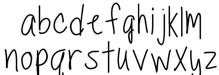 TippyToes Regular Font LOWERCASE