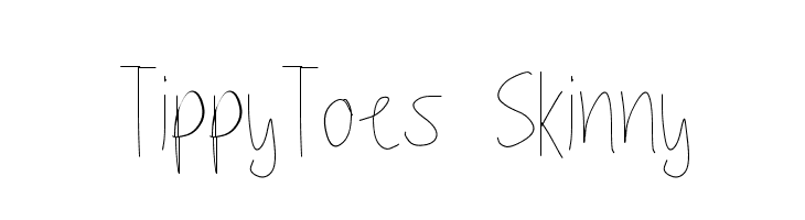 TippyToes Skinny  フリーフォントのダウンロード