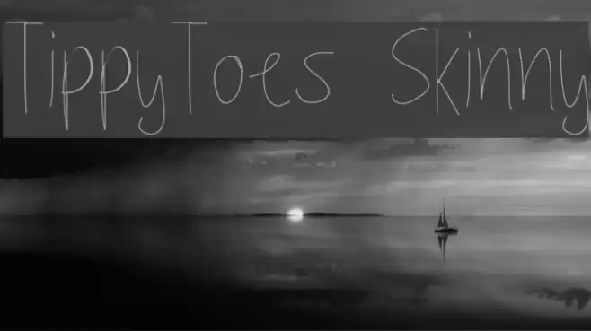 TippyToes Skinny Font examples