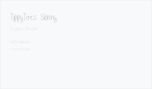 TippyToes Skinny Business Card