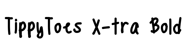 TippyToes X-tra Bold  Fuentes Gratis Descargar