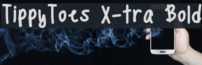 TippyToes X-tra Bold Font examples